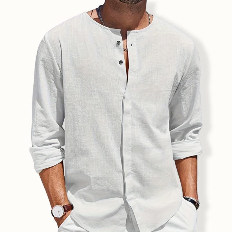 Suva Two Button Crew Neck Shirt
